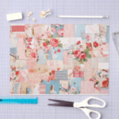 Patchwork Shabby Chic Tissue Paper Tissuepapier (Craft)