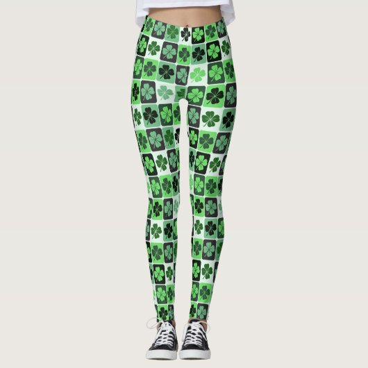 Patchwork Shamrocks Leggings (Voorkant)