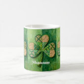 Patchwork Shamrocks St. Patrick's Day Koffiemok (Center)