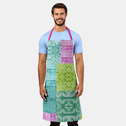 Patchwork Shibori  Schort (Gedragen)