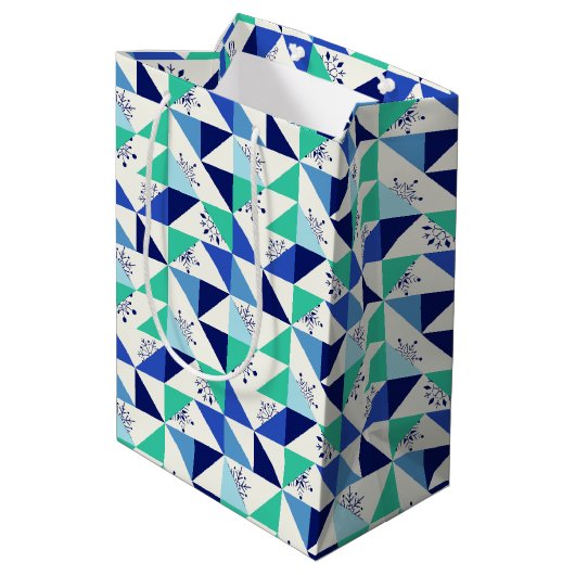 Patchwork Snowflakes - Arrière - plan léger - Sac  (Dos Angle)