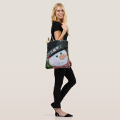Patchwork Snowman Canvas tas (Op model)