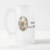 Patchwork Sphere: Gezellig gewatteerd Voetbal Matglas Bierpul (Links)