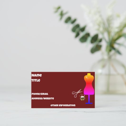 Patchwork Standard, Carte de visite 3,5 pouces x 2 (Debout devant)