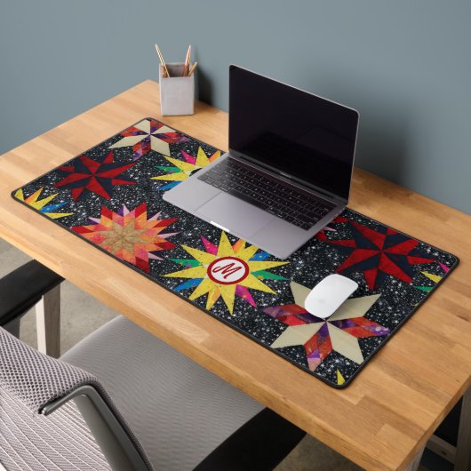 Patchwork Star Quilt Patroon Bureaumat (Kantoor 2)