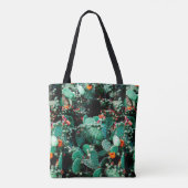 Patchwork stijl Cactus Canvas tas (Achterkant)