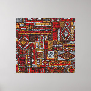 Patchwork stijl geborduurde etnische print