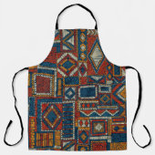 Patchwork stijl geborduurde  print schort (Voorkant)