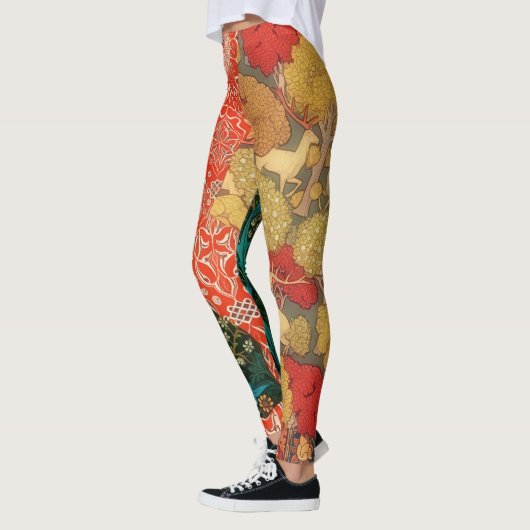 Patchwork stijl Quilt Art Leggings (Links)