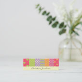 Patchwork-stijl Roepen Mini Visitekaartje (Staand voorkant)