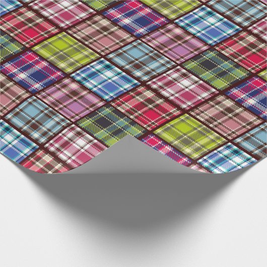 Patchwork Tartan | Scottish Fabric Style Cadeaupapier (Hoek)