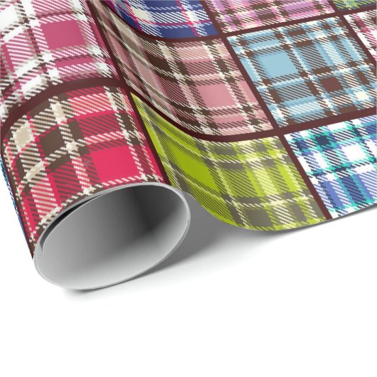 Patchwork Tartan | Scottish Fabric Style Cadeaupapier (Rol Hoek)