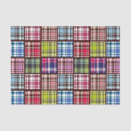 Patchwork Tartan | Scottish Fabric Style Tissuepapier (Voorkant)