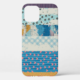 Patchwork Tegels Naadloos Patroonontwerp iPhone 12 Hoesje