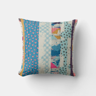 Patchwork Tegels Naadloos Patroonontwerp Kussen