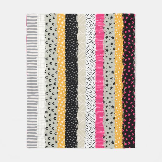 Patchwork Tegels: Veelzijdig naadloos ontwerp. Fleece Deken (Voorkant)