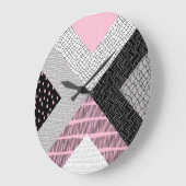 Patchwork tegels, vrij tekenpatroon. grote klok (Hoek)