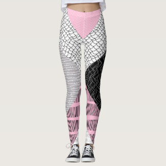Patchwork tegels, vrij tekenpatroon. leggings