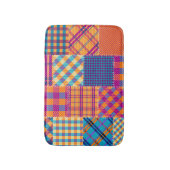 Patchwork textiel: naadloos patroon. badmat (Voorkant Verticaal)