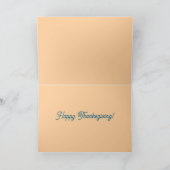 Patchwork Turkije Thanksgiving Wenskaart Kaart (Binnen)