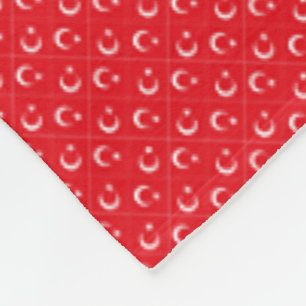 Patchwork Turkije vlag patroon Fleece Deken