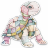 Patchwork Turtle Sticker (Voorkant)