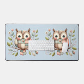 Patchwork Uil in grillig bos Bureaumat (Keyboard & Muis)