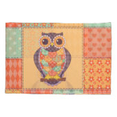 Patchwork Uil Naadloos Patroon Kussensloop (Achterkant)