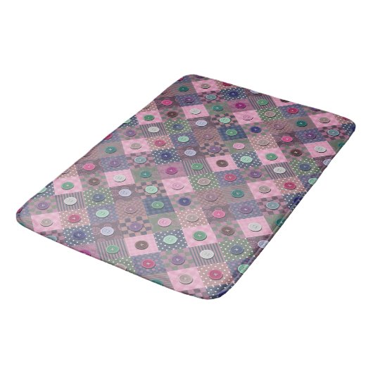Patchwork Uniek patroon met meerdere kleuren voor  Badmat (Gekanteld)