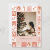 Patchwork Vakantie Motief Foto Vakantie Kaart (Voorkant)