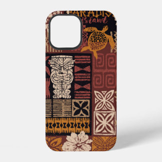 Patchwork van Hawaiiaanse stijl tribale motieven iPhone 12 Hoesje