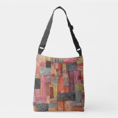 Patchwork van lijnen en kleuren" Medium tas - (Voorkant)