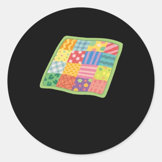 Patchwork van Natuur stof Sticker Sticker (Voorkant)