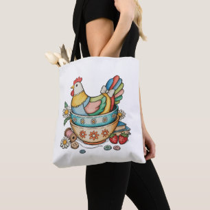 Patchwork Vintage Hen Gequilteerde Kip Zuinig Draagtas