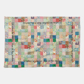 Patchwork Vintage Imprimer Serviette de cuisine (Horizontal)