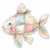 Patchwork Vis Sticker (Voorkant)