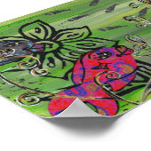 Patchwork visafdrukken poster (Hoek)