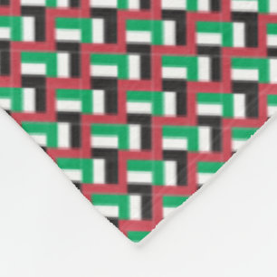 Patchwork Vlag patroon Verenigde Arabische Emirate Fleece Deken