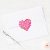 Patchwork Vlinders Hart Stickers (Envelop)