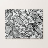 Patchwork voor zwart-wit dvd-station 01 legpuzzel (Horizontaal)