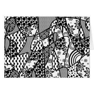 Patchwork voor zwart-wit patroon 03