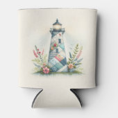 Patchwork Vuurtoren Kust Bloemenscène Blikjeskoeler (Voorkant)