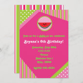 Patchwork Watermelon BBQ Pique-nique Invitation (Devant / Derrière)