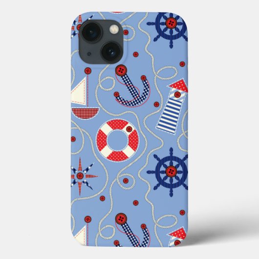Patchwork Zeevaart Design Case-Mate iPhone Case (Achterkant)