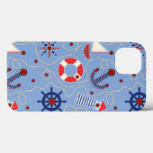 Patchwork Zeevaart Design Case-Mate iPhone Case (Achterkant (horizontaal))