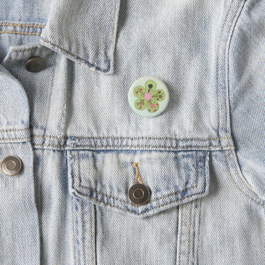 Patchworkfrühlingsblume Ronde Button 3,2 Cm (In situ)