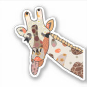 Patchworkgiraffe Sticker (Voorkant)