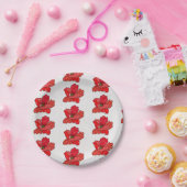 Patchworkmohn Papieren Bordje (Feest)