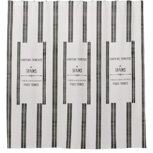 Patchy French Grain Sack SHOWER CURTAIN Douchegordijn (Voorkant)