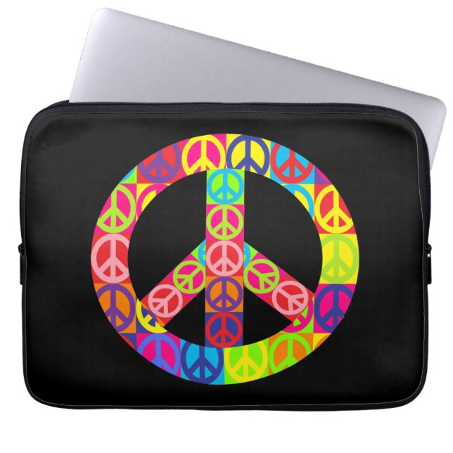 Patchy Peace Laptop Sleeve (Voorkant)